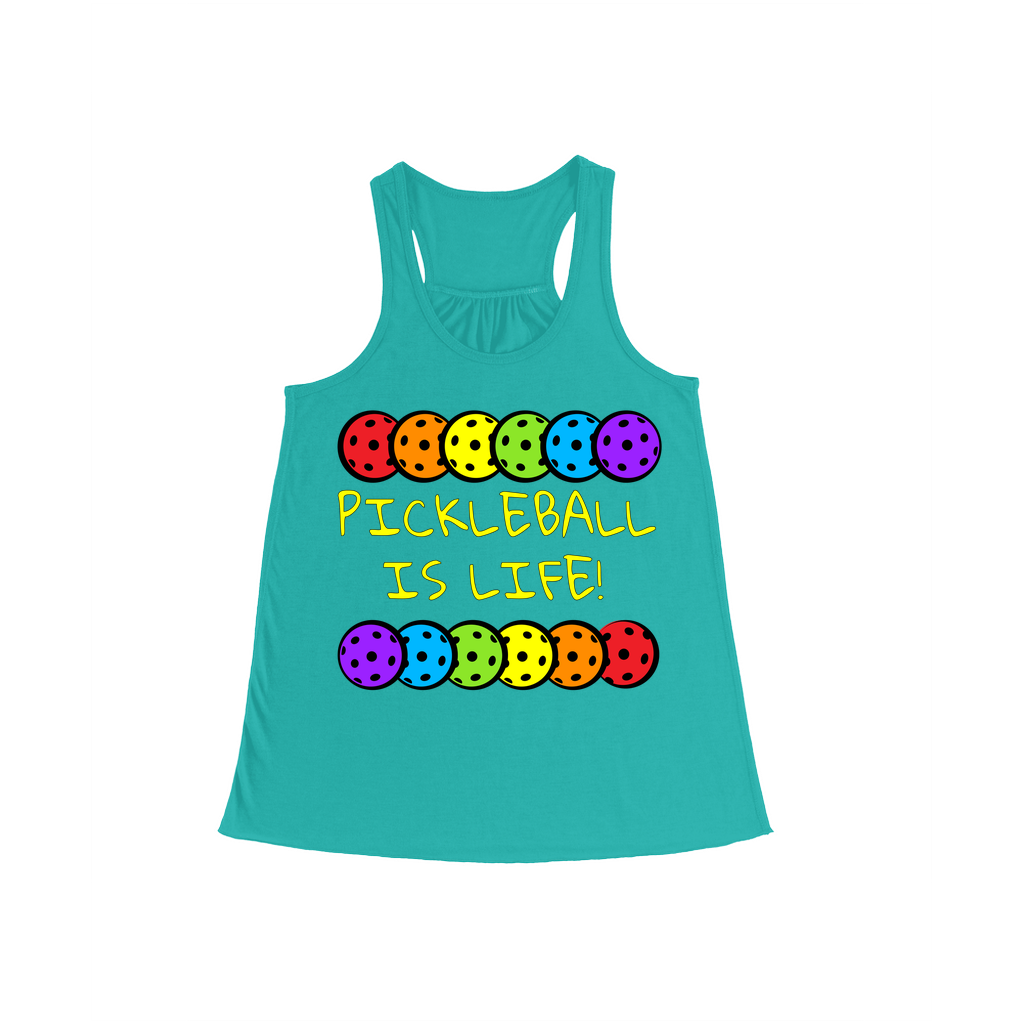 Pickleball is Life Ladies Razorback Tank Top