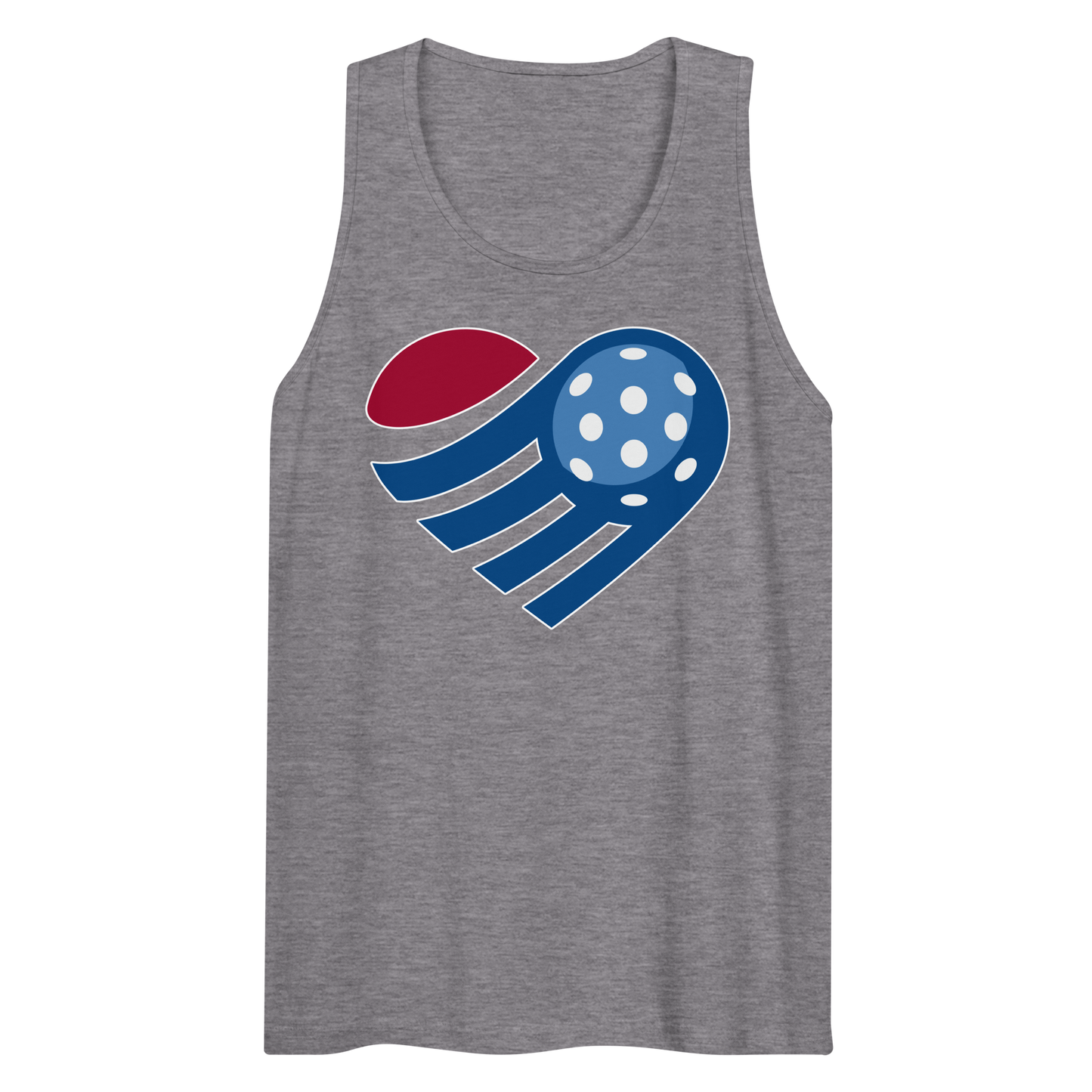 Pickleball Heart Men’s premium tank top