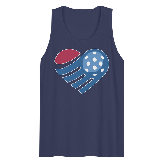 Pickleball Heart Men’s premium tank top