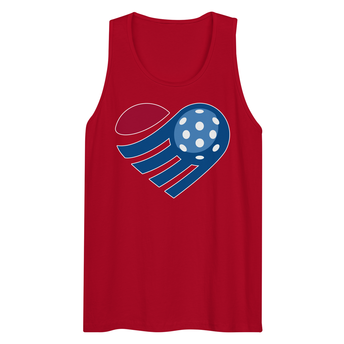 Pickleball Heart Men’s premium tank top