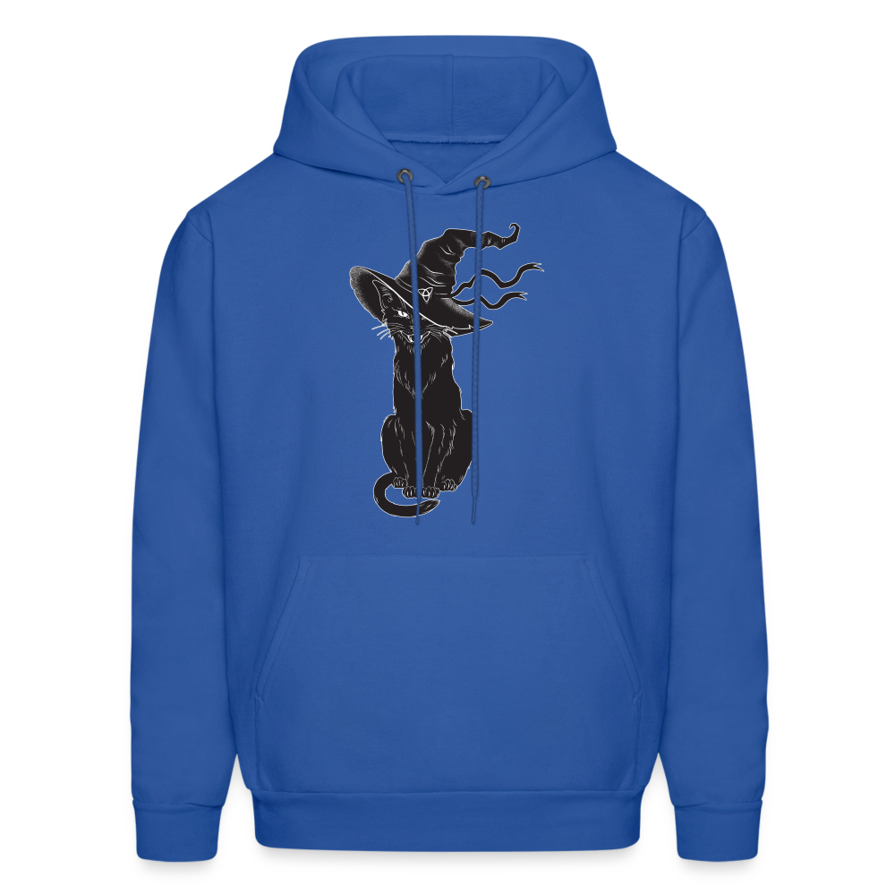 Halloween Black Cat Mens Hoodie - royal blue