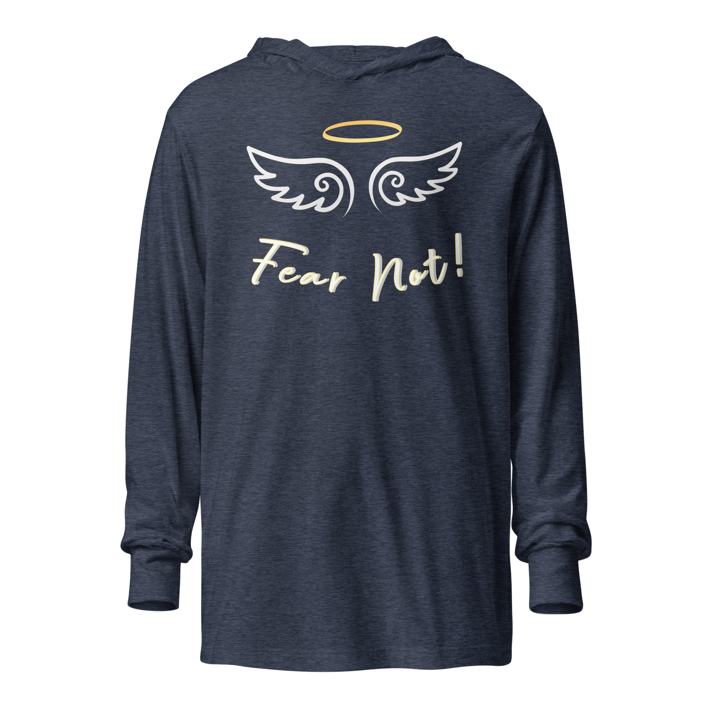 Christmas Angel Fear Not Hooded long-sleeve tee