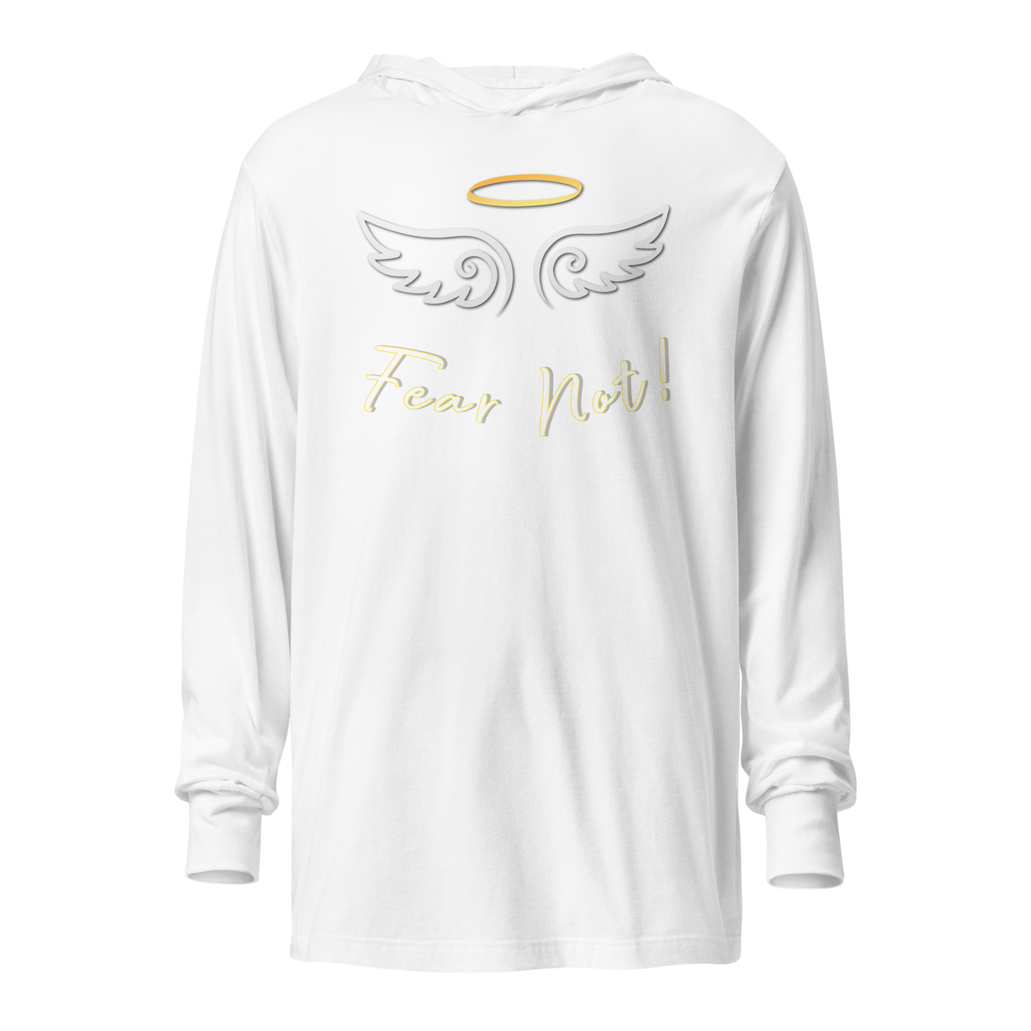 Christmas Angel Fear Not Hooded long-sleeve tee