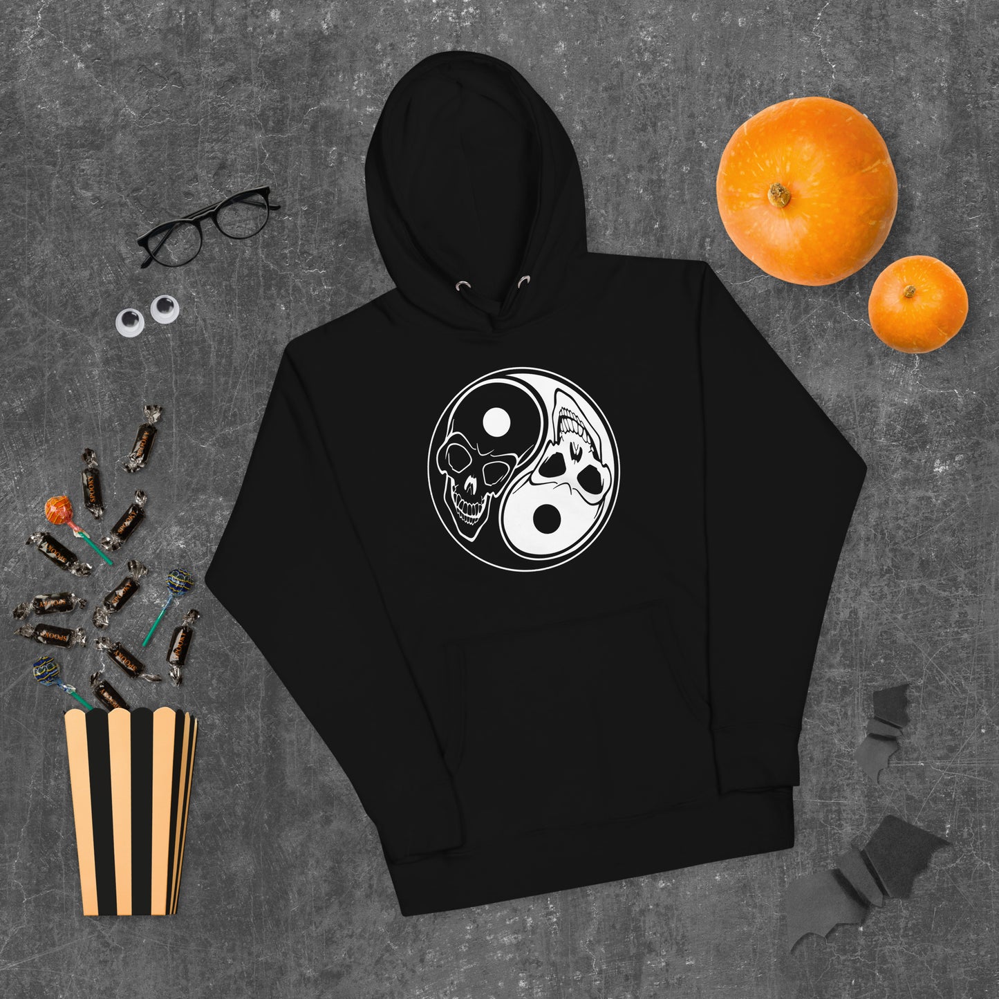 Yin Yang Skeleton Unisex Hoodie