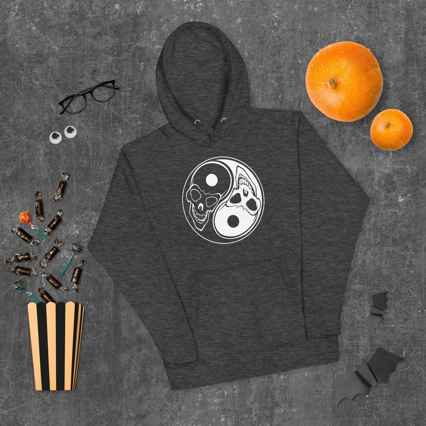 Yin Yang Skeleton Unisex Hoodie