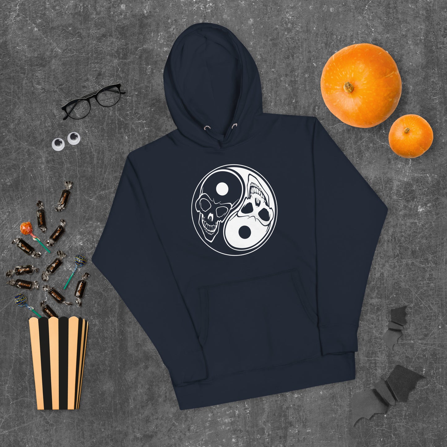 Yin Yang Skeleton Unisex Hoodie