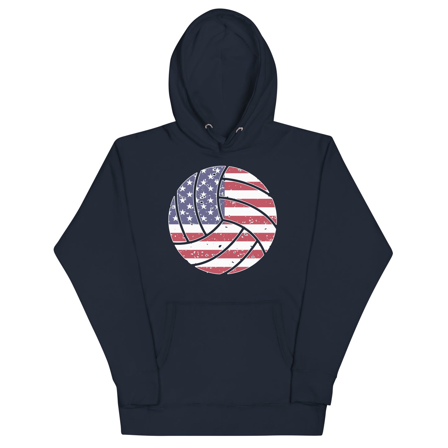 Sports Volleyball US Flag Unisex Hoodie