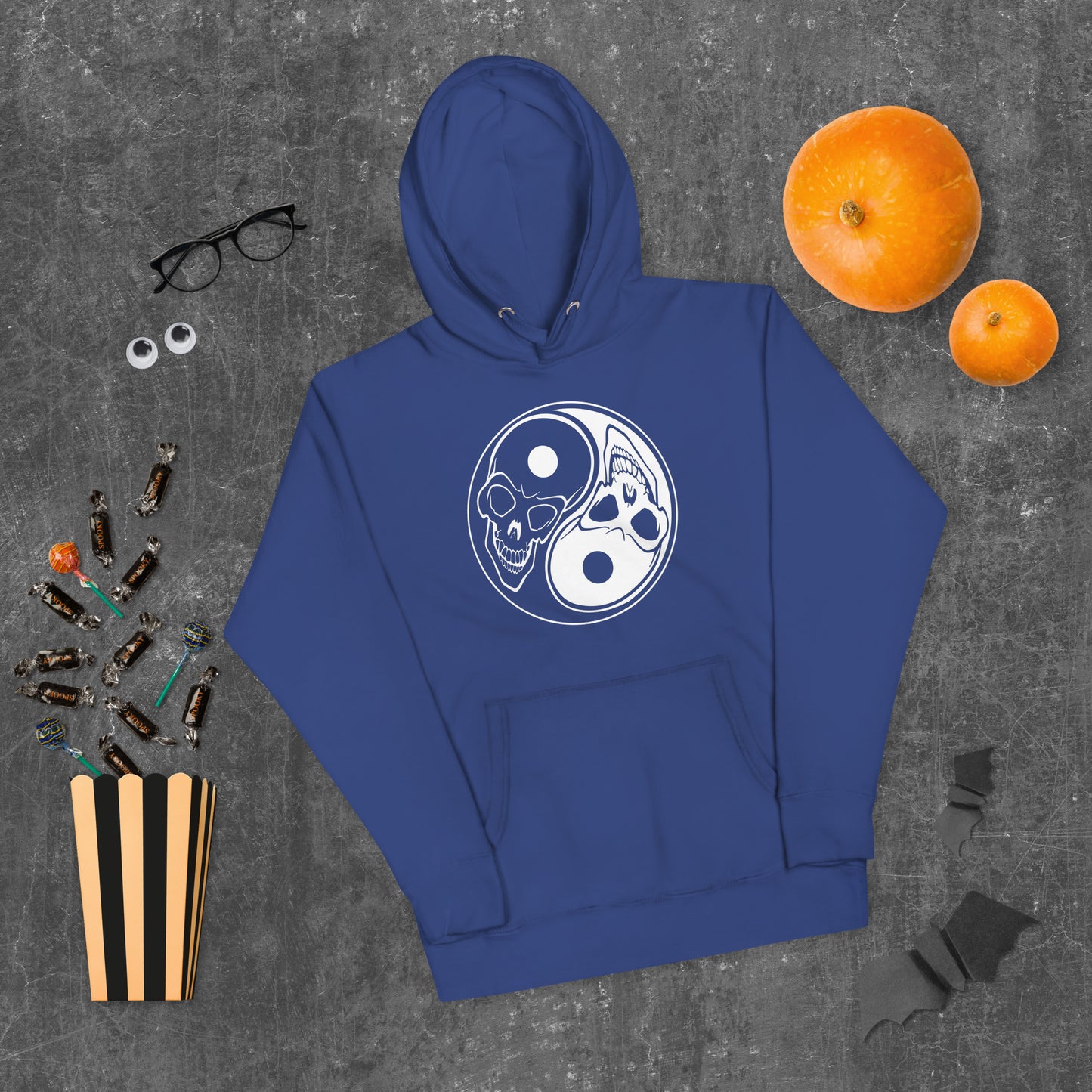 Yin Yang Skeleton Unisex Hoodie