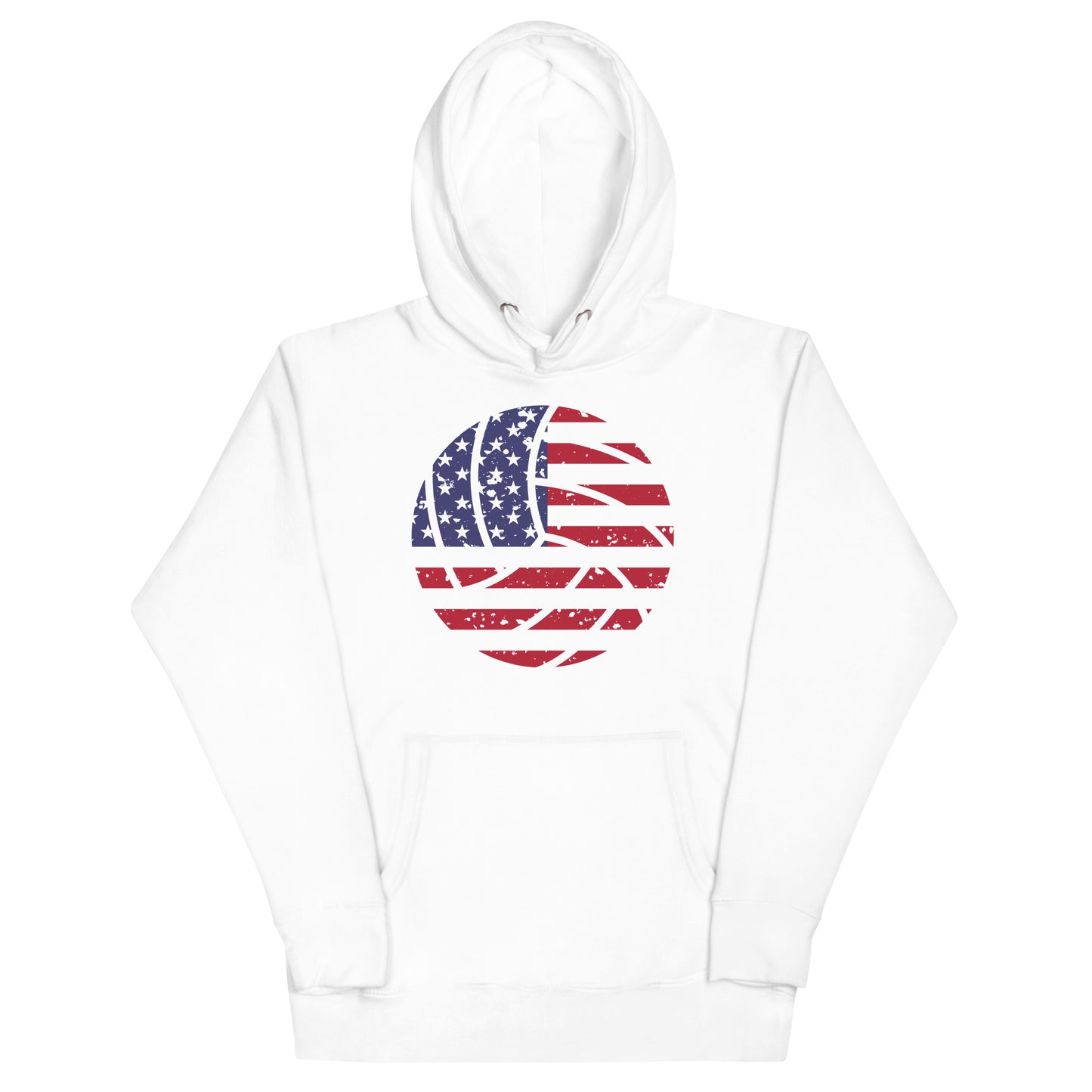 Sports Volleyball US Flag Unisex Hoodie