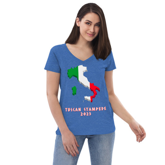 Tuscan Stampede 2023 Women’s Recycled V-neck T-shirt