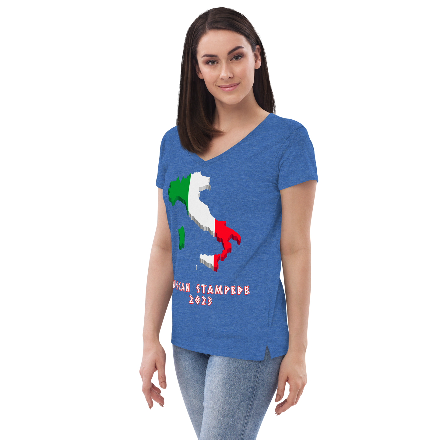 Tuscan Stampede 2023 Women’s Recycled V-neck T-shirt