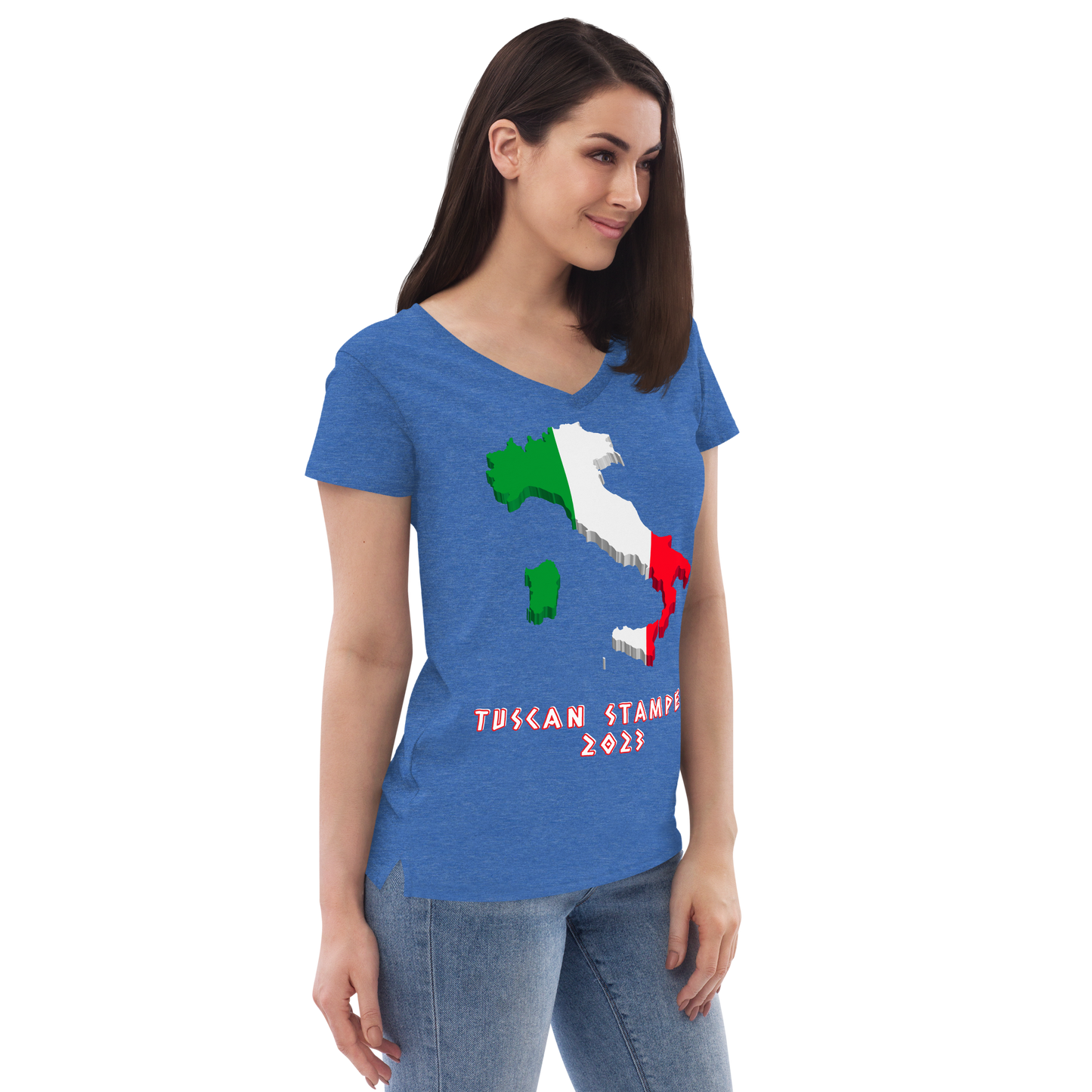 Tuscan Stampede 2023 Women’s Recycled V-neck T-shirt