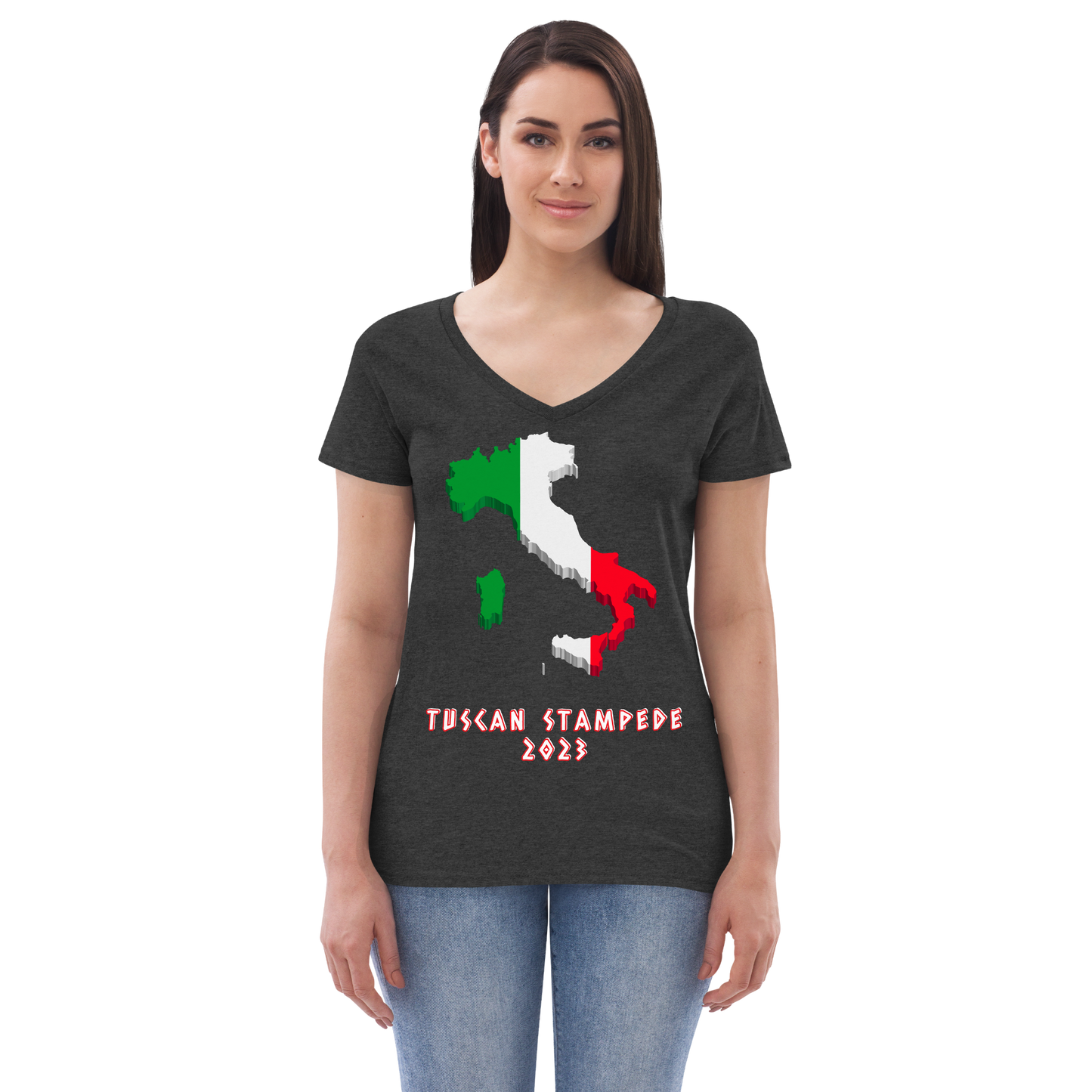 Tuscan Stampede 2023 Women’s Recycled V-neck T-shirt