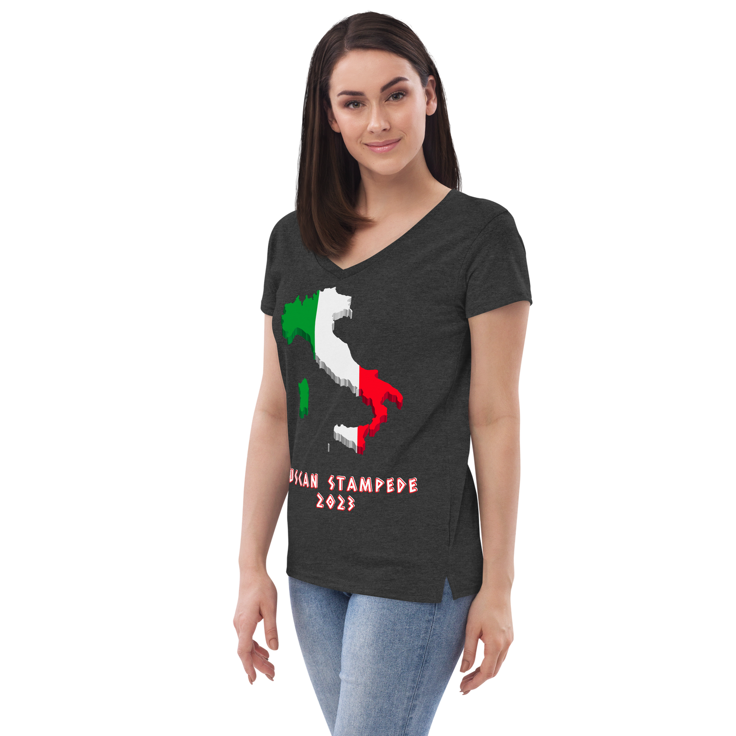 Tuscan Stampede 2023 Women’s Recycled V-neck T-shirt