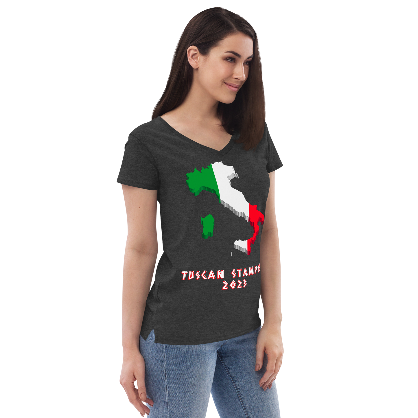 Tuscan Stampede 2023 Women’s Recycled V-neck T-shirt