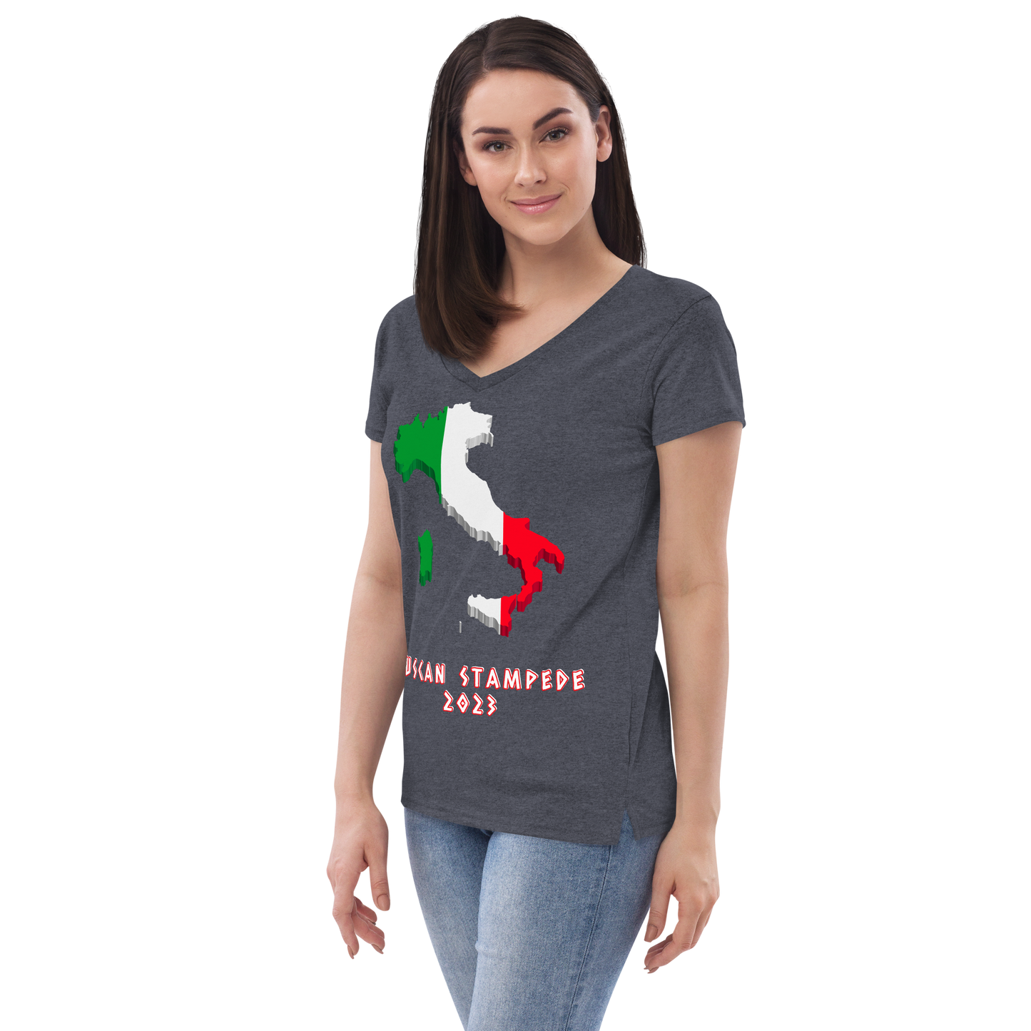 Tuscan Stampede 2023 Women’s Recycled V-neck T-shirt