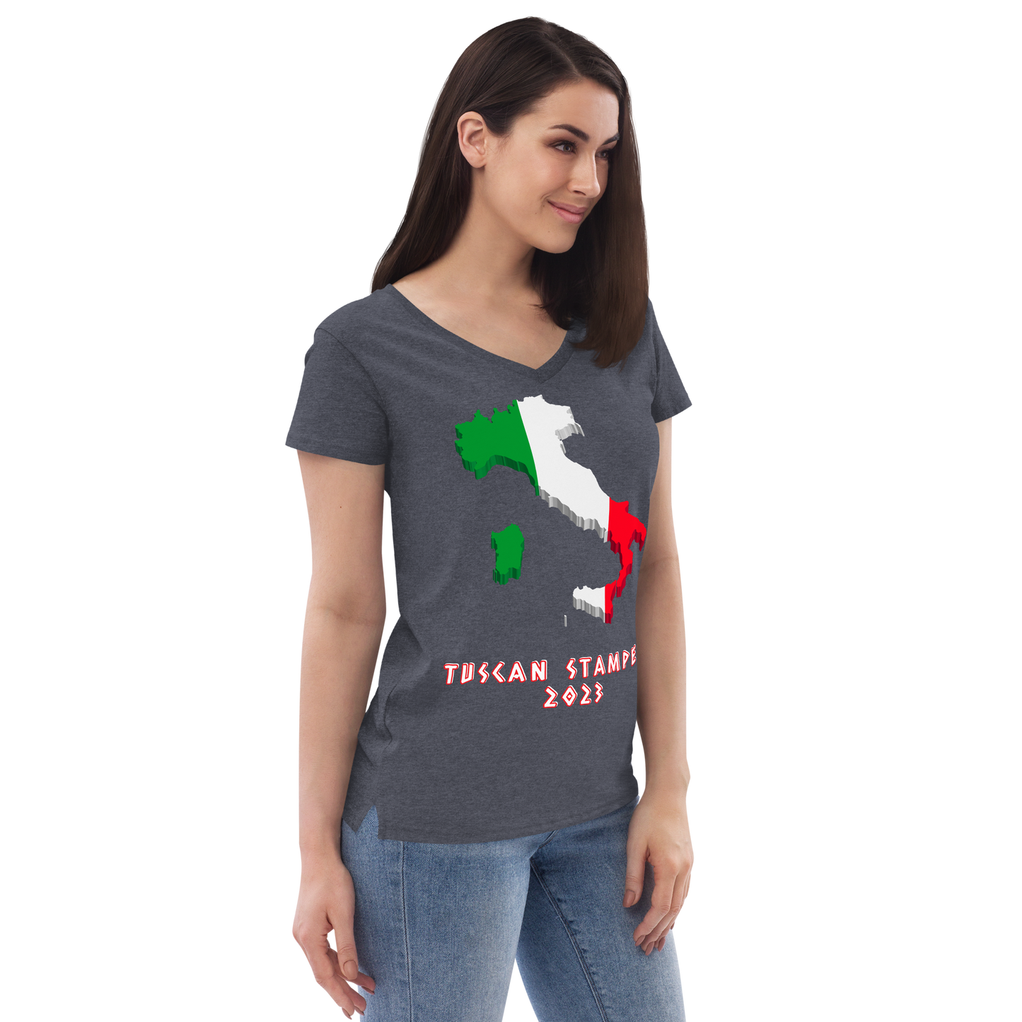 Tuscan Stampede 2023 Women’s Recycled V-neck T-shirt